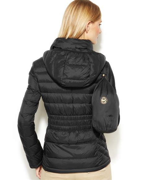 michael michael kors lightweight quilted jacket black|michael kors puffer jacket ladies.